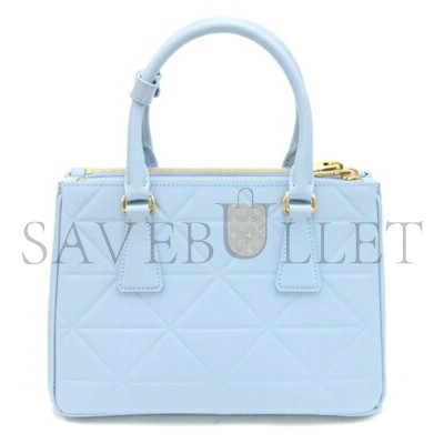 PRADA GALLERIA SMALL HANDBAG LIGHT BLUE 1BA896 (24.5*16.5*11cm)  PRADA GALLERIA SMALL HANDBAG LIGHT BLUE 1BA896 (24.5*16.5*11cm)